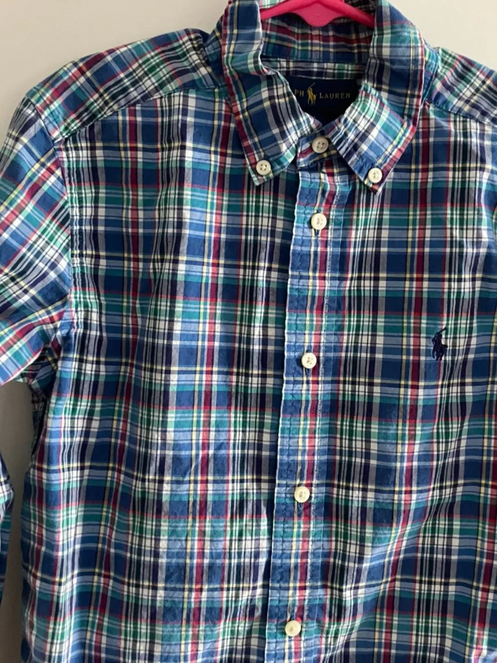 Polo Ralph Lauren Boy's Classic Button Down Shirts Size 7 Long Sleeve Lot of 2.